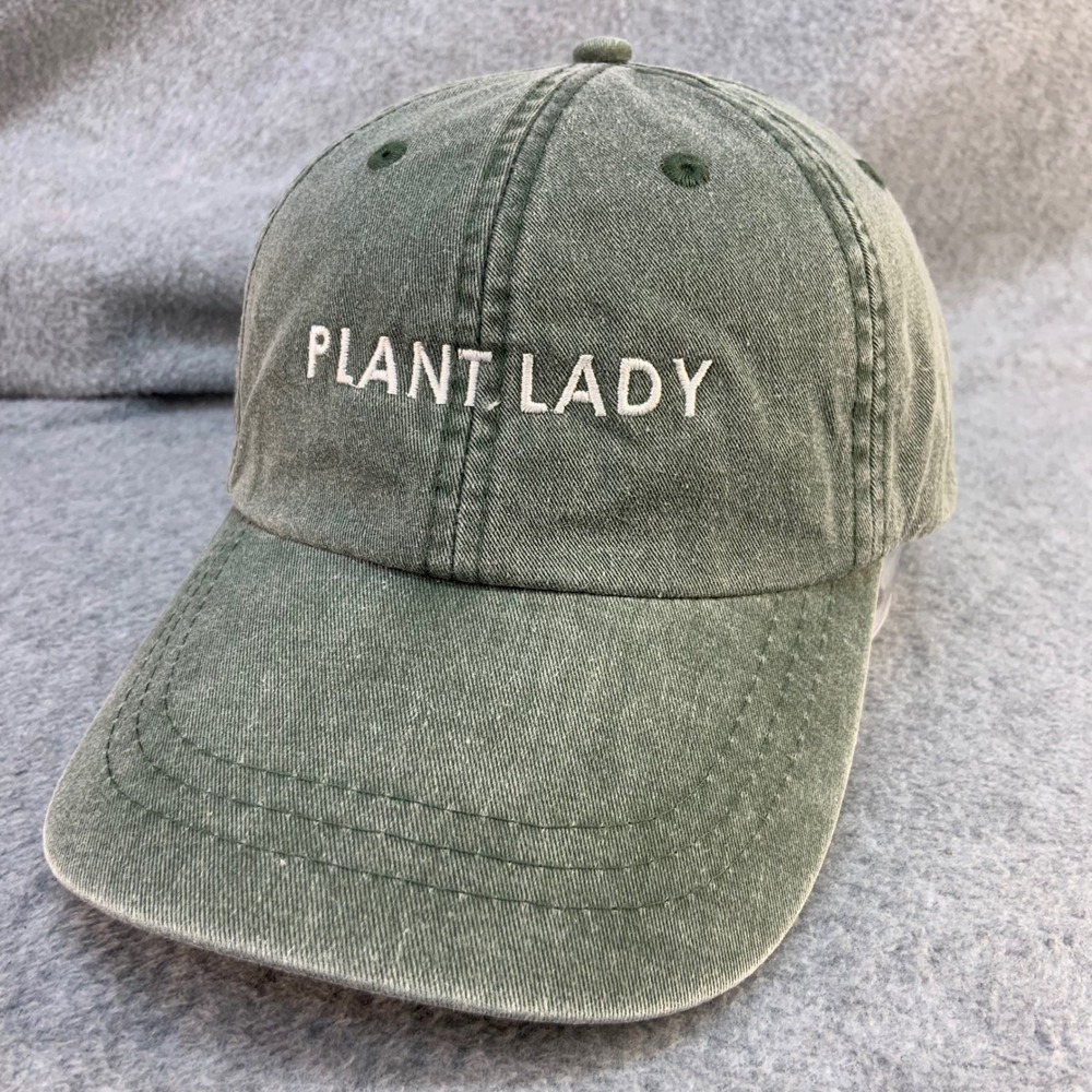 PLANT LADY Women Green Friday + Saturday Baseball Hat Washed Cotton OSFM
